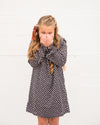 Geometric Print Shift Dress for Little Girls - Duckthreads