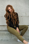 DT UPTOWN LIGHTWEIGHT JOGGERS in olive green - Duckthreads