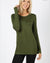 Long Sleeve Crew Neck in Army Green - Duckthreads