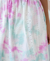 Tie Dye Eyelet dress in Teal & Pink - Duckthreads