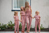 DT Unity Womens and girls lightweight jumpsuit romper in pink with pockets and stretch - Mommy and me Bre Miller - Duckthreads