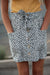 Coconut button Woven Skirt With Belt in Ditsy Floral - Duckthreads